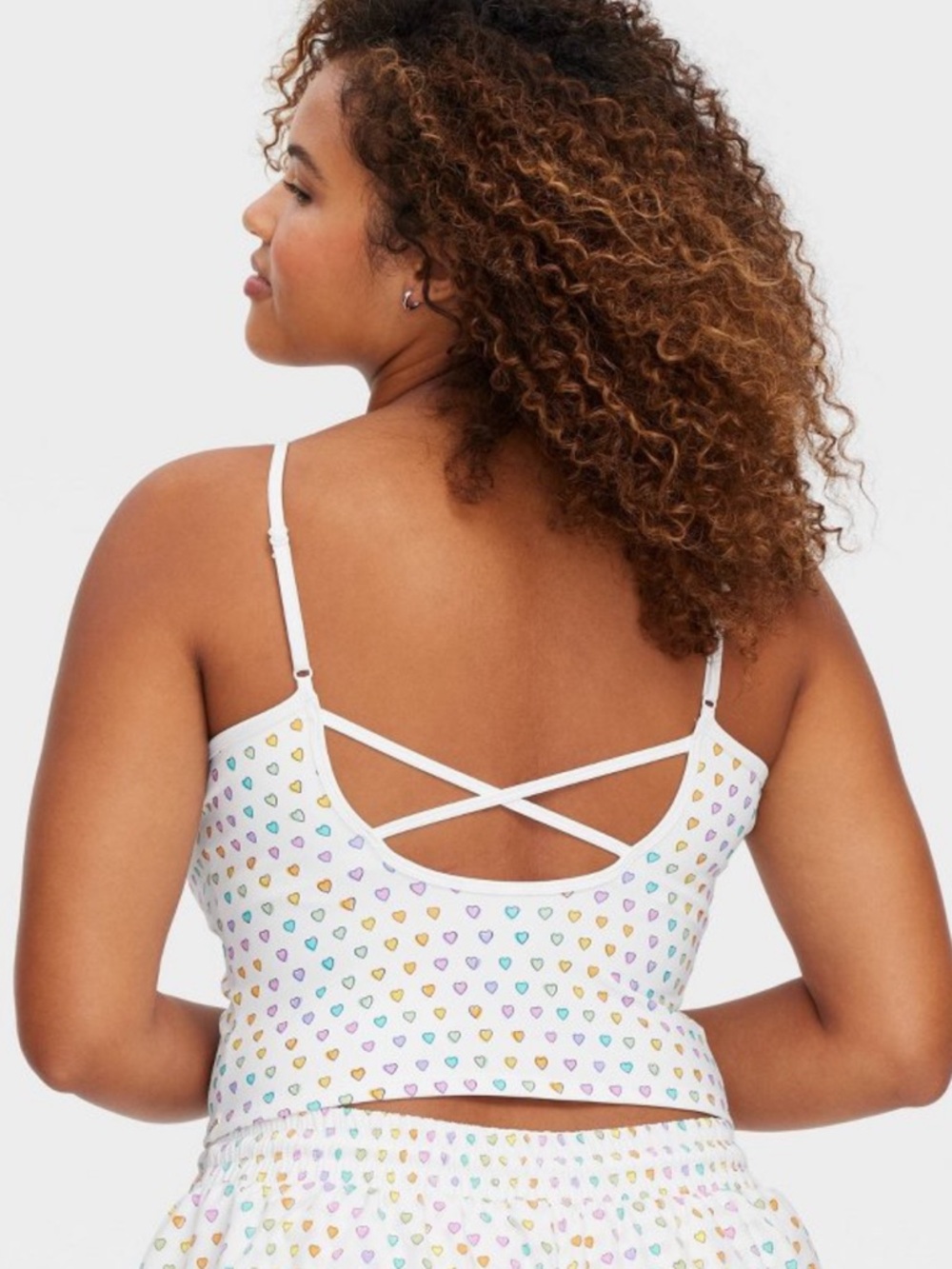 Roller Rabbit White Camisole with Pastel Heart Print